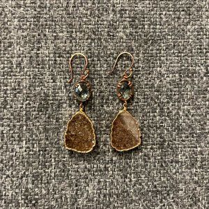Anthropologie Stone Drop Earrings